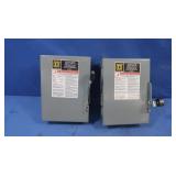 2 Square D General Safety Switch Boxes-30AMP