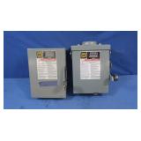 2-Square D General Safety Switch Boxes-30AMP