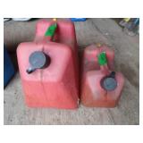 2 Plastic Gas Cans(1-2gal partially full)