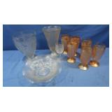 Vintage Jeannette Glass Iris&Herringbone