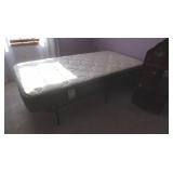 Metal Single Bed Frame 76x40" w/Inofia Mattress