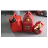 3 Plastic Gas Cans-2-5 gal.
