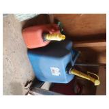 2 Plastic Gas Cans(5 gal partially full)