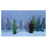 Variety of Vintage Glass bottles