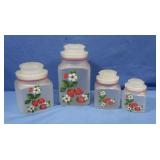Vintage Westmoreland Crystal Mint Glass Canister