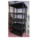 2 Plastic Shelving Units-36x17x72"H