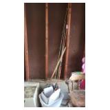 Fishing Poles w/Reels,Hockey Stick&2 Insulated
