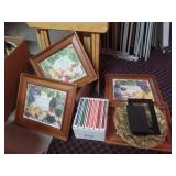 Cookbooks,4 Wood Framed Pics,Wall Hanging&more