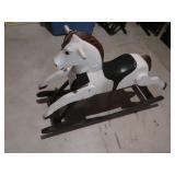 Wooden Rocking Horse 29x9.5x19.5"H,Damage on top