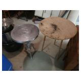 Sm Particle Board Table 20x26"&Sm Metal Table