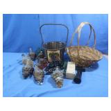 Grape Decanters,Wicker Baskets&more