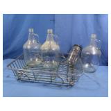 Metal Dish Rack 19.5x14",3 Glass Jugs&more