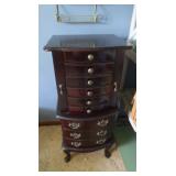 Jewelry Armoire 19x14x41.5"H,Stain on Top