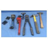 Tool Lot-Hammer,Wrench,Bolt Cutters&more