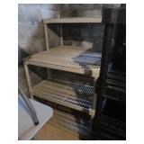 2 Plastic Shelf Units 36x18x54"&36x18x37"H