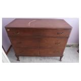 Wooden Dresser 43.5x20x36",Wheeled,Stains&marks