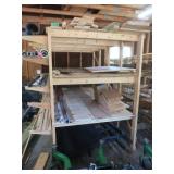 Mtal Shelving,Misc Wood,Plastic Pipe,Metal