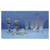 Champagne Flutes,Handpainted Goblets&Handpainted