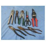 Mix of Wire Cutters,Tin Snips,Pliers