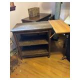 Wheeled Stand w/Fold Up Shelf 40x26.5x30"H