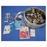 Collection of Buttons in Vintage Tin
