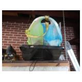 2 Plastic Sleds(both w/Pull Cords)