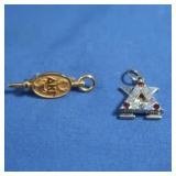 2-10K Sorority Pins-4 gr. tw