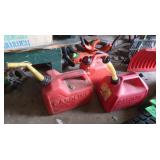 3 Plastic Gas Cans,2-2.5gal&1-1gal.