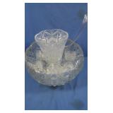 Vintage American Brilliant Period Cut Glass Punch