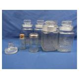 Glass Canisters w/lids&Glass Sugar Shaker