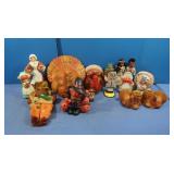 Thanksgiving Decor-Turkey Candleholders,Ceramic