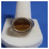 14K Ring w/Tiger Eye-8.5gr.