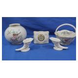 Lenox Vase&Basket-"Serenade",Lenox Clock&more