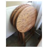 3 Wooden TV Table Trays 22.75x15.25",Foldable