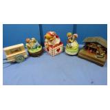Reuge Swiss Yodel Music Box,Vntg Valentine Teddy
