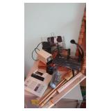 Vintage Paper Cutter,Staplers,Letter Rack&more