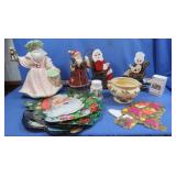 Wooden Mr&Mrs Claus Rockers,Santa Figures&more