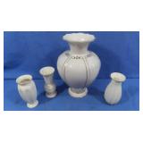 Lenox Vanguard Collection Vase&3 Lenox Bud Vases