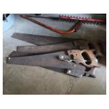 Variety of 4 Hand Saws,1 Bow Saw