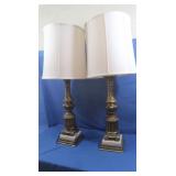 Vintage Brass Bases Table Lamps,39.5"H