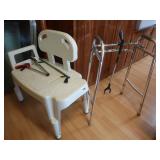 Lg Shower Chair 34x17.5x33.5"H,Walker&Reachers