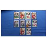 (10) OJ Simpson Cards VG-NM  Inc. (3) 1978, (2)