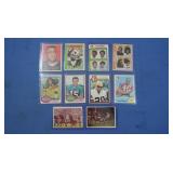10 Vintage Football Cards inc. Simpson, Buchanon,