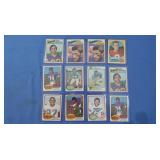 12 Vintage Football Star Cards inc