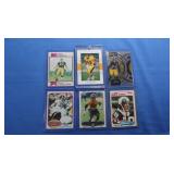 Six Vintage Steeler Cards inc Polamalu, Porter JR