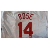 JSA Certified PETE ROSE autographed White Jersey