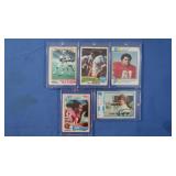 Five Vintage Football Cards, inc Riggins (RC),