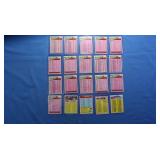 (20) NFL Checklist Cards Mixed Yrs. VG-EX