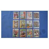 12 Vintage Football Cards inc Brodie, Kilmer,