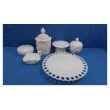 Vintage Fostoria Milk Glass Canister in Winburn